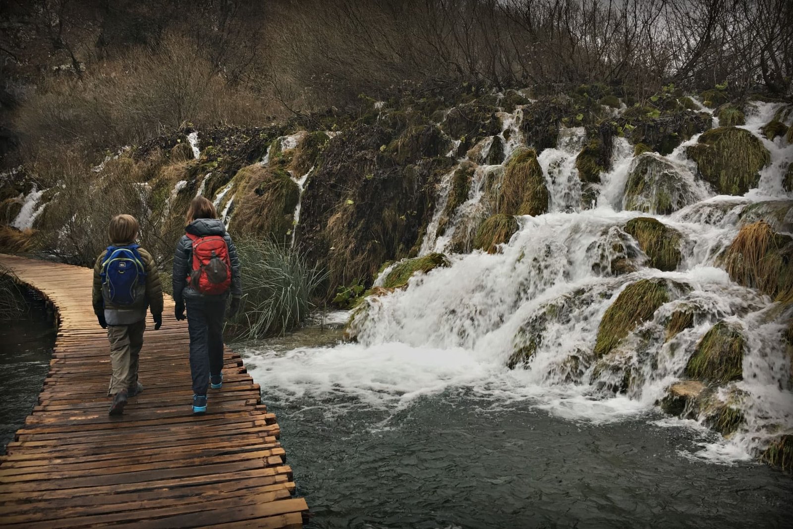 Walk the wooden boardwalks over sixteen emerald lakes