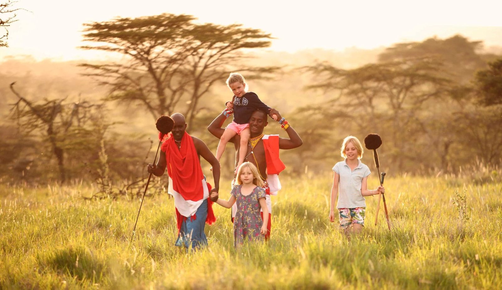 A family together on safari