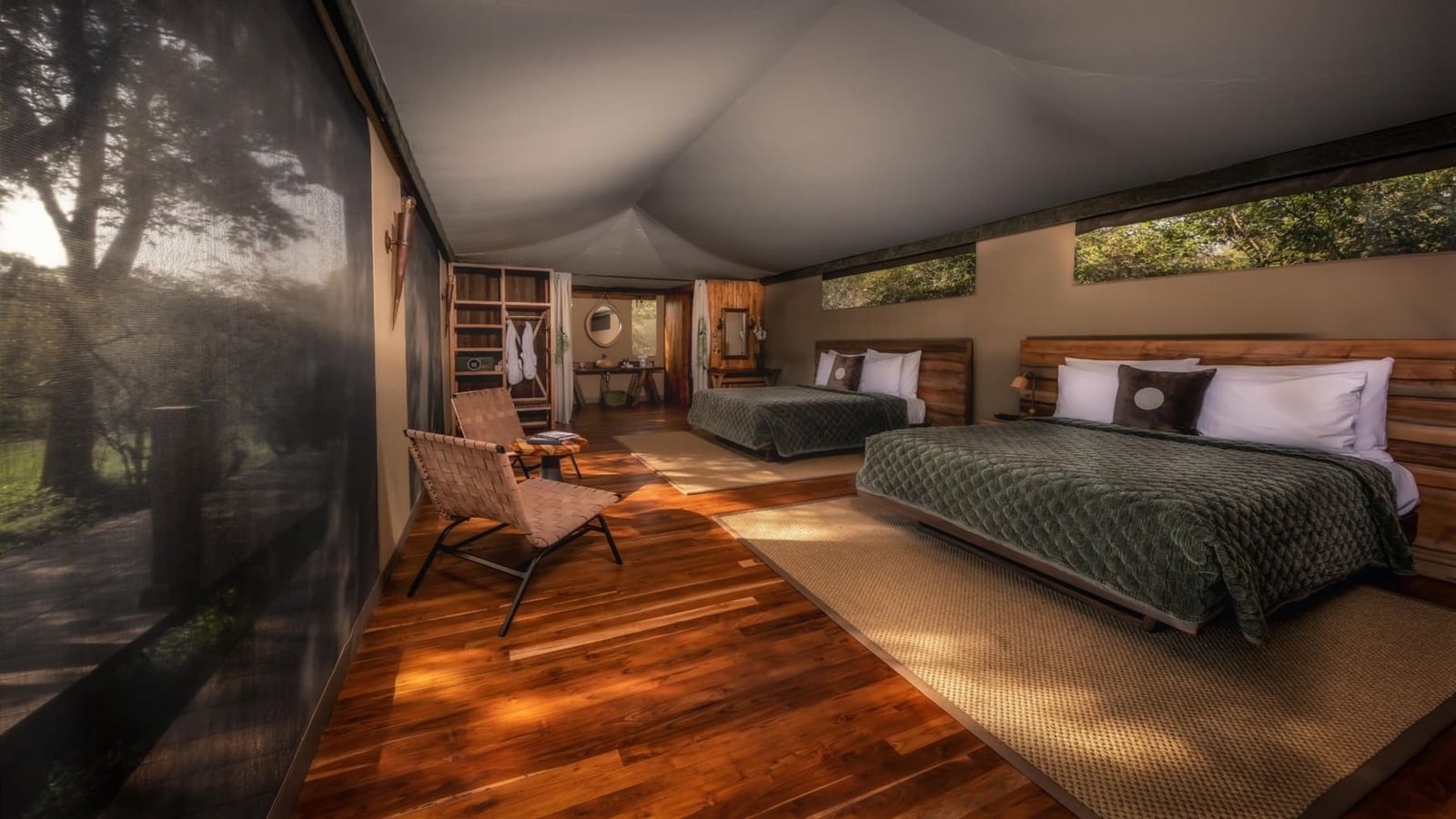 A contemporary tented camp on the Mara plains
