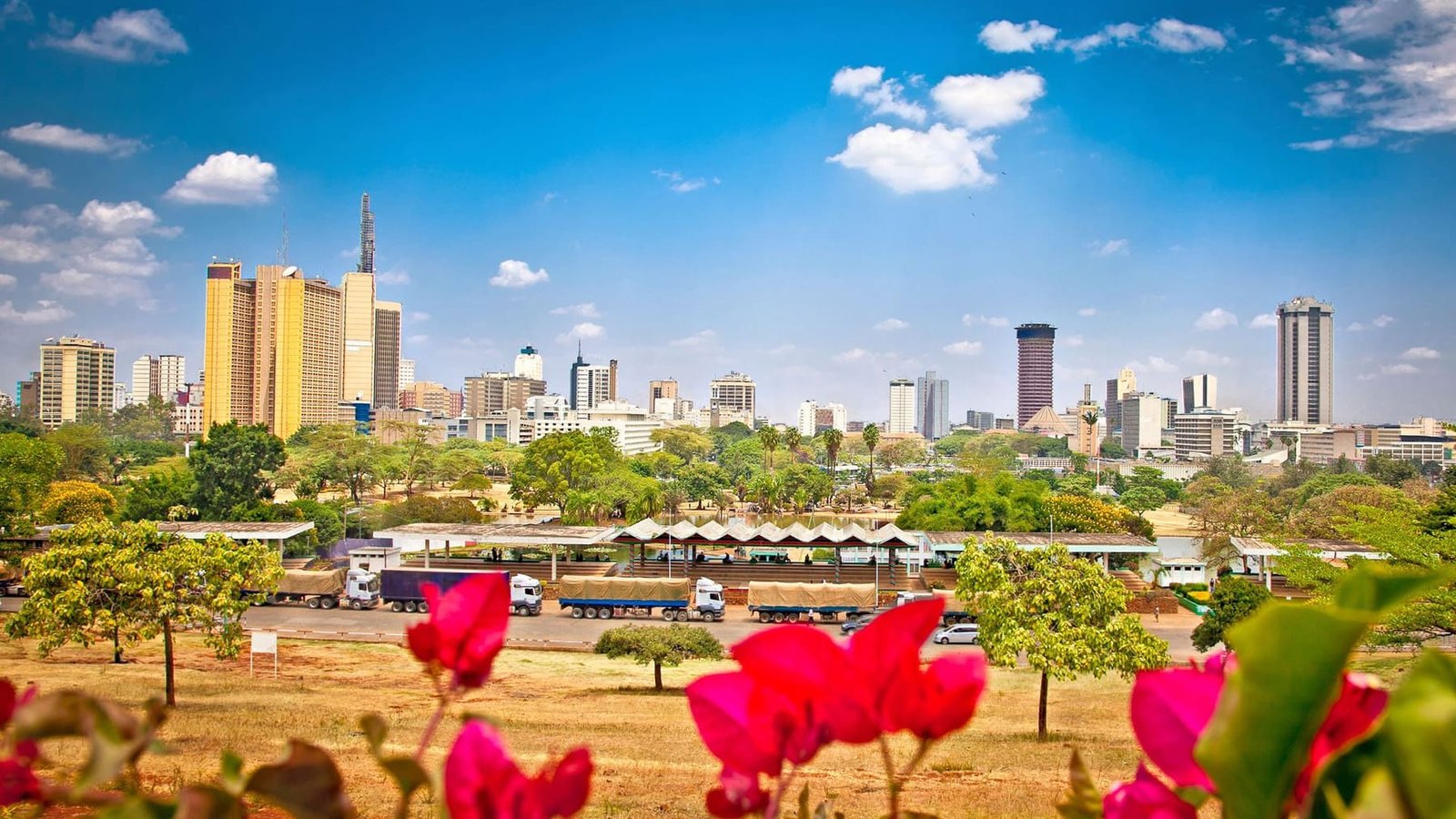 The Nairobi city skyline