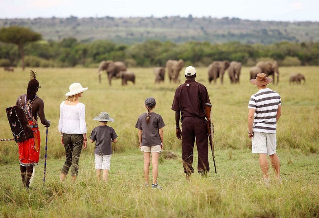 Travellers together on a safari journey